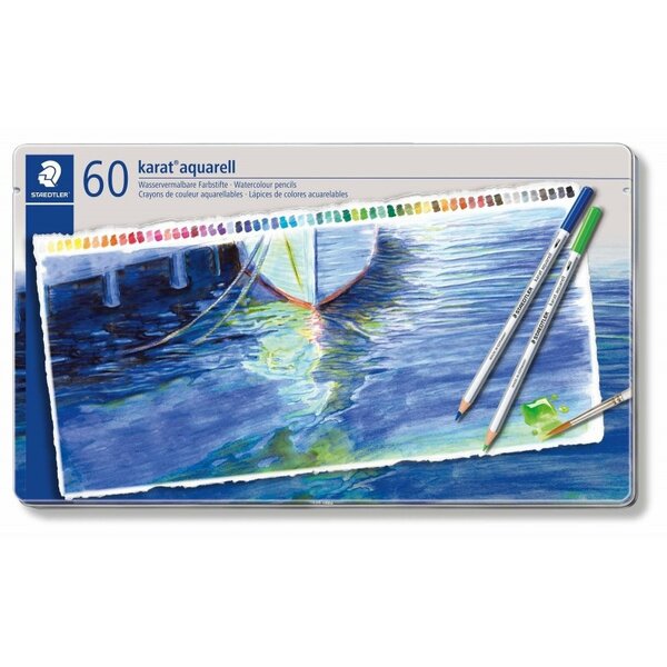 Coffret 60 crayons couleur karat aquarel staedtler