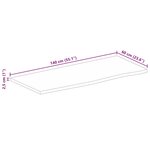 vidaXL Dessus de table 140x60x2 5cm bord vif bois massif manguier brut