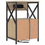 vidaXL Cabinet de chevet avec tiroir Chêne sonoma 40 x 31 x 60 cm