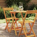 vidaXL Table de jardin pliante Pliant Naturel 60 x 60 x 72 cm