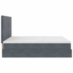 VidaXL Cadre de lit ottoman avec matelas gris foncé 160x200cm velours