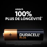 Duracell - piles alcalines aa plus  1.5 v lr6  paquet de 12