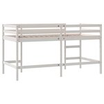 vidaXL Lit mezzanine enfants échelle blanc 90x200 cm bois pin massif