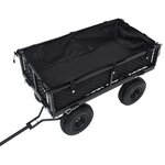 vidaXL Bâche de chariot de jardin Noir 81x41x21 cm Tissu