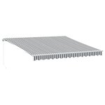 vidaXL Auvent manuel rétractable anthracite et blanc 400x300 cm