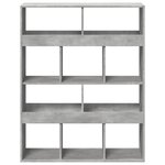 vidaXL Bibliothèque gris béton 100x33x125 5 cm bois d'ingénierie