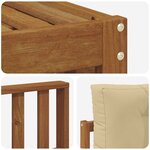 vidaXL Ensemble de canapés d'extérieur 5 Pièces Naturel et Beige