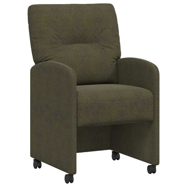 vidaXL Chaises de Salle à Manger avec Roues 2 pc Simili cuir suédé