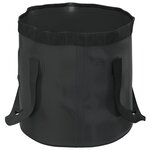 vidaXL Seaux pliables 2 Pièces noir 20 L PVC