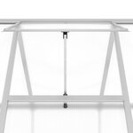 vidaXL Serre avec cadre de base argenté 334x169x195 cm aluminium