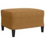 vidaXL Ensemble de canapés 4 Pièces avec coussins Marron Velours