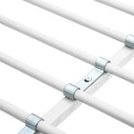 vidaXL Lit superposé avec table sans matelas blanc métal 90x200 cm