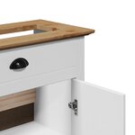 vidaXL Armoire de lavabo de salle de bain BODO blanc marron 70x35x80cm