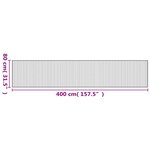 vidaXL Tapis rectangulaire marron 80x400 cm bambou
