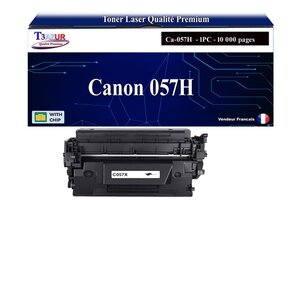 T3AZUR - Toner compatible avec Canon 057H (3010C002/3010C004) pour Canon LBP223dw  LBP226dw  LBP228x  LBP233dw  LBP236dw Noir -