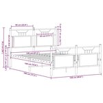 vidaXL Cadre de lit sans matelas chêne marron 120x190 cm