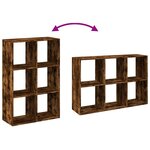 vidaXL Étagère séparatrice de pièce chêne fumé 69 5x29x103 5 cm