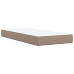 vidaXL Sommier à lattes de lit avec matelas Cappuccino 90x200 cm