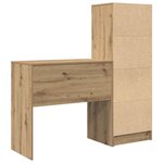 vidaXL Bureau avec rangement 2 Pièces chêne artisanal Bois d'ingénierie