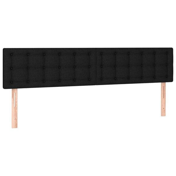 vidaXL Têtes de lit 2 Pièces Noir 100x5x78/88 cm Tissu
