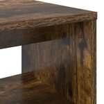 vidaXL Meuble TV Chêne fumé 100 x 30 x 40 cm Bois d'ingénierie