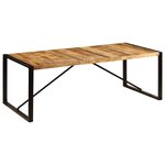 vidaXL Table de salle à manger 220x100x75 cm Bois de manguier solide