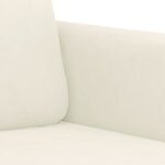 vidaXL Canapé à 2 places Crème 120 cm Velours
