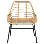 vidaXL Ensemble à manger jardin 5Pièces marron poly rotin verre