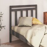 vidaXL Tête de lit Gris 106x4x100 cm Bois massif de pin
