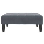 vidaXL Canapé-lit à 2 places avec repose-pied gris foncé velours