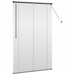 vidaXL Store de Fenêtre avec des rideaux Noir Aluminium