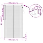 vidaXL Store Vénitien Réglable Gris Argenté 213 x 110 cm PVC