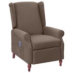 vidaXL Fauteuil de massage inclinable Taupe Tissu