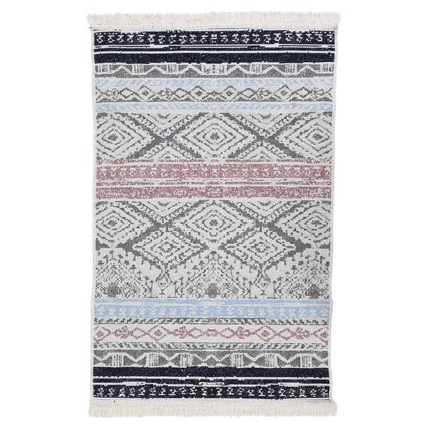 vidaXL Tapis Rose et aqua 160x230 cm Coton