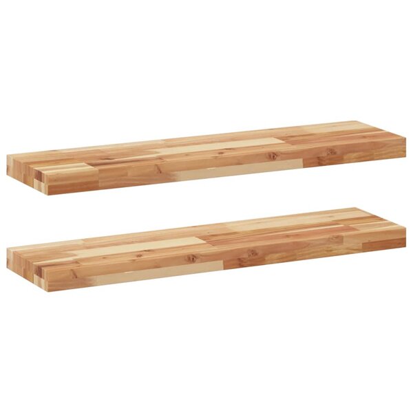 vidaXL Étagères flottantes 2 Pièces 100x20x4 cm acacia massif à l'huile