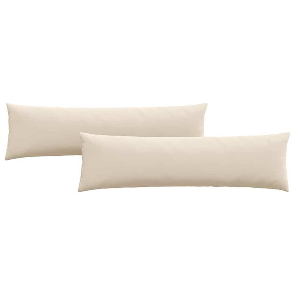 vidaXL Coussins de canapé 2 Pièces Beige 145 x 40 cm tissu