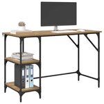 vidaXL Bureau Chêne artisanal 120 x 50 x 75 cm Bois d'ingénierie