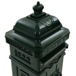 Boîte aux lettres à pilier aluminium vintage antirouille vert 02_0041555