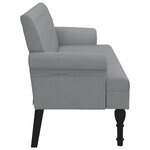 vidaXL Banc avec dossier gris clair 120x62x75 5 cm tissu