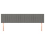 vidaXL Têtes de lit 2 Pièces Gris foncé 80x5x78/88 cm Tissu