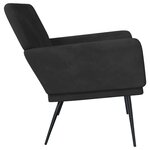 vidaXL Banc Noir 108x79x79 cm Velours