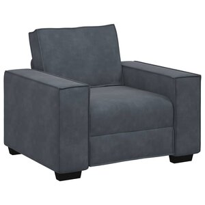 vidaXL Fauteuil gris foncé 60 cm velours