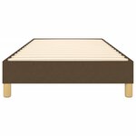 vidaXL Cadre de lit à ressorts marron foncé 90x190 cm tissu