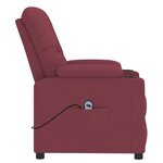 vidaXL Fauteuil inclinable électrique Rouge bordeaux Tissu