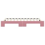 vidaXL Lit de jour avec lit gigogne rose 100x200 cm velours
