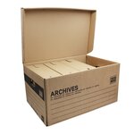 Pack and Move - Lot de 12 boites archives Taille XL - 54 x 36 x 28 cm - Caisse de stockage incluse