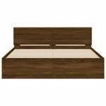 vidaXL Cadre de lit sans matelas chêne marron 140x200 cm