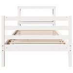 vidaXL Cadre de lit sans matelas blanc 90x190 cm bois de pin massif
