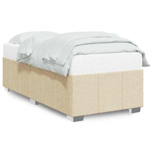 vidaXL Cadre de lit sans matelas crème 100x200 cm tissu