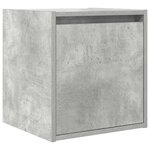 vidaXL Tables de chevet murales 2 Pièces gris béton 38x34x40 cm